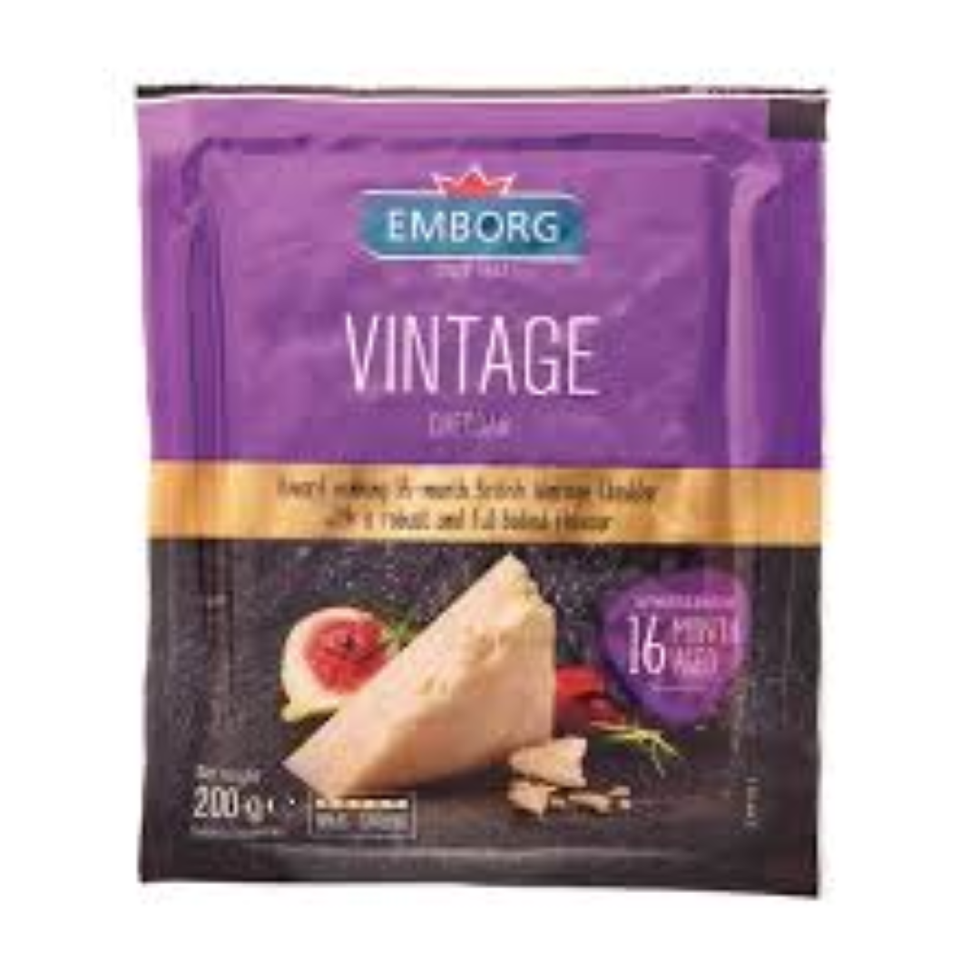 EMBORG CHEDDAR VINTAGE PORTION 200G